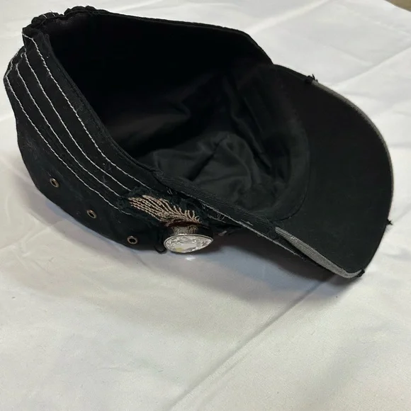 Cowgirl Jewels Distressed Trucker Hat With Swarovski Crystal Ladies NWOT